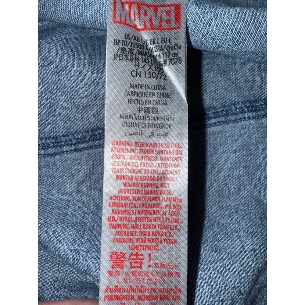 Marvel America Chavez Denim Jean Jacket Size‎ Large